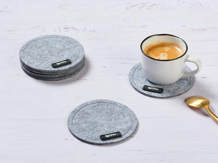 Produktbild Björn Rund - recycelter Filz (Glasuntersetzer)