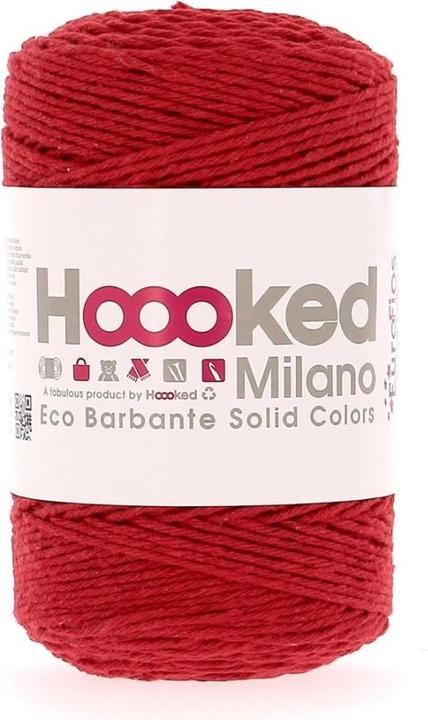 Hoooked Milano eco barbante - Ruby 200 gram (204 m)