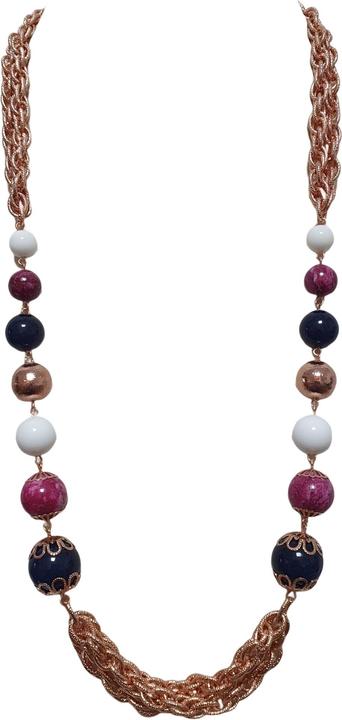 Image du produit L'Officiel Collana catena rosa e agate colorate