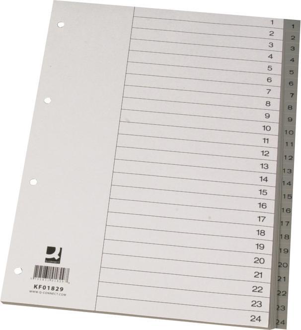 Produktbild Q-Connect Register Vollformat aus PP, mit Indexblatt