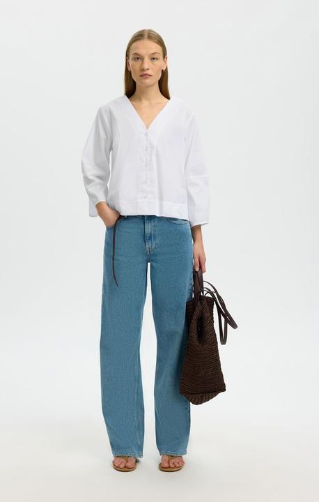 Immagine prodotto Selected Baumwollmix Bluse mit 3/4 Ärmeln (38)