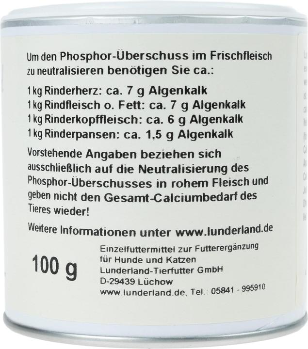 Produktbild Lunderland Hunde-Nahrungsergänzung Algenkalk, 100 g (Adult, 1 Stk., 100 g)
