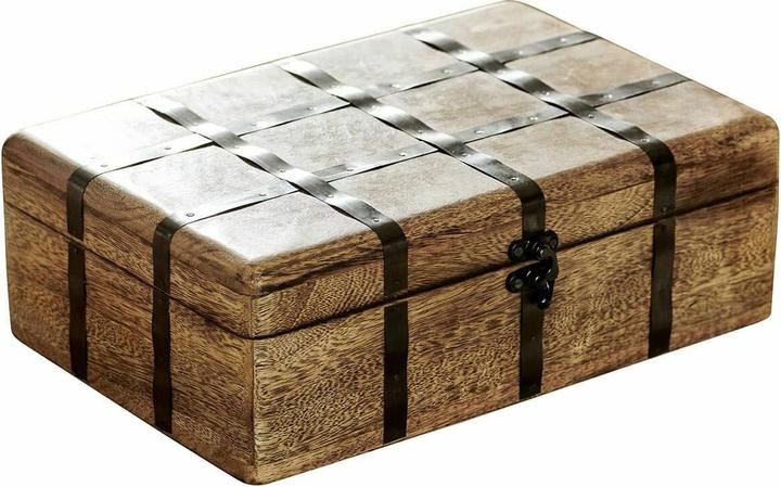 Actual product image Loberon Deco box Dennis Port brown/black (30 cm, 1x)