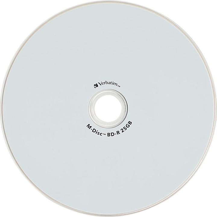 Image du produit Verbatim 1x10 M-Disc BD-R BluRay 25Go 4x Speed Cakebox imprimable (10 x)