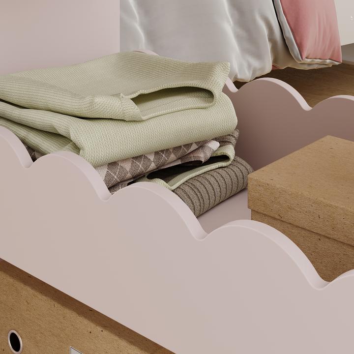 Produktbild En.Casa Kindergarderobe Vestnes mit Spiegel 120x63x38 cm Cotton Candy (62.50 x 38 x 120 cm)