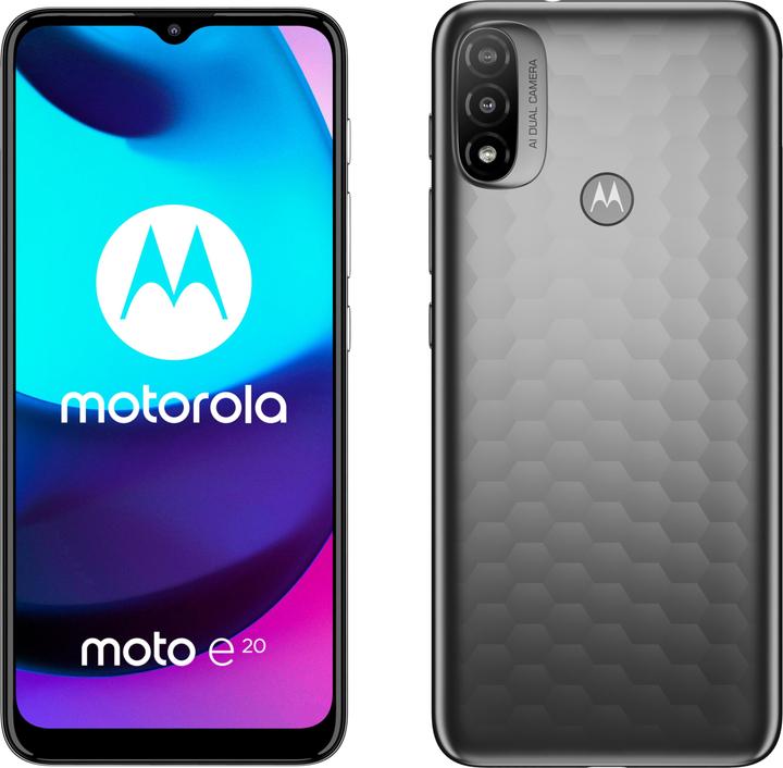 Image du produit Motorola Moto e20 (32 Go, Gris graphite, 6.50", Double SIM hybride, 4G)