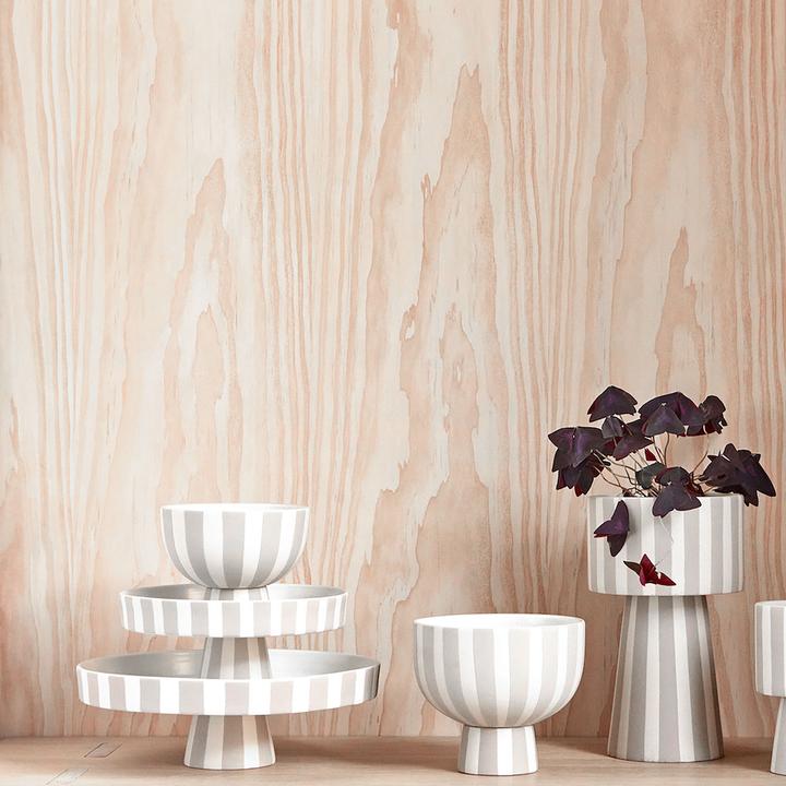 Actual product image OYOY Living Decorative Toppu Tray Ø 27 cm, Grey/White