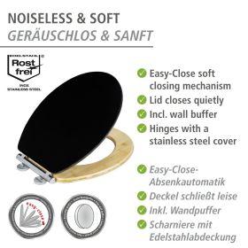 Produktbild Wenko WC-Sitz Bambusa Black, MDF