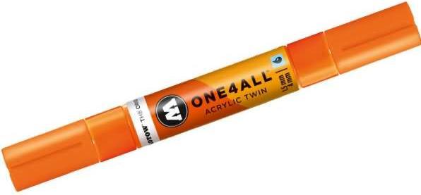 Produktbild Molotow Marqueur pour Maquettes - One4All Twin - Acrylique Orange Fluo Phospho. - 1,5/4mm - -218 - 15 cm (Orange, 4 mm, 1 x)