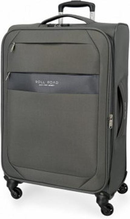 Actual product image Roll Road Royce Large Suitcase Gray Expandable Polyester (93 l)