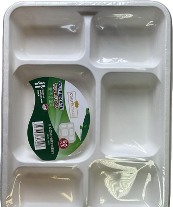 Produktbild UDL 6 Fächer PartyTeller Bagasse 50erPack (50 x)