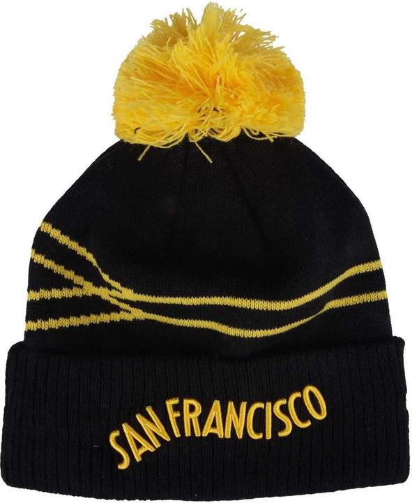 Actual product image New Era Mens NBA City Edition Golden State Warriors Knitted Bobble Beanie (One size)