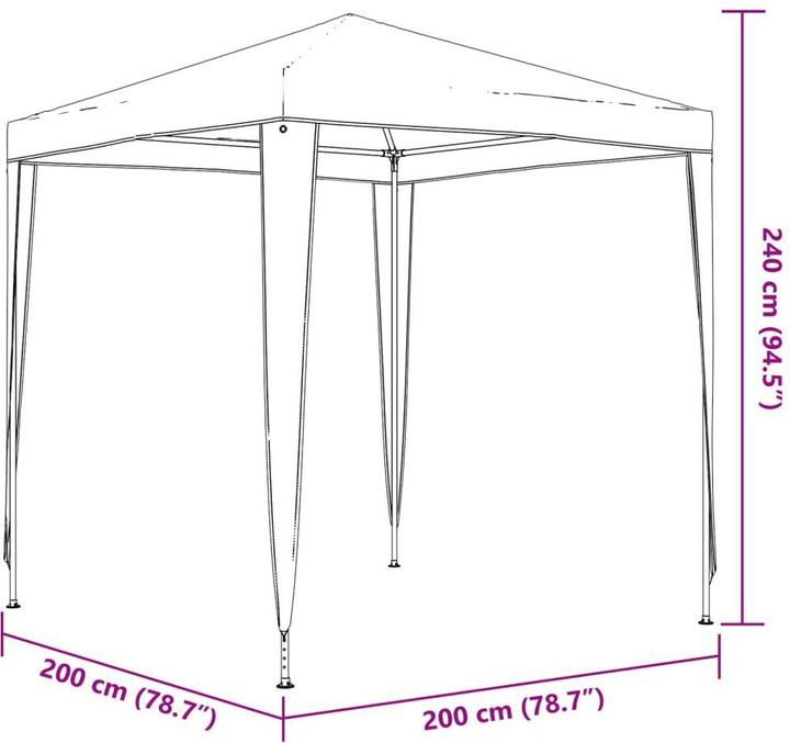 Produktbild vidaXL Partyzelt (200 cm, 200 cm)