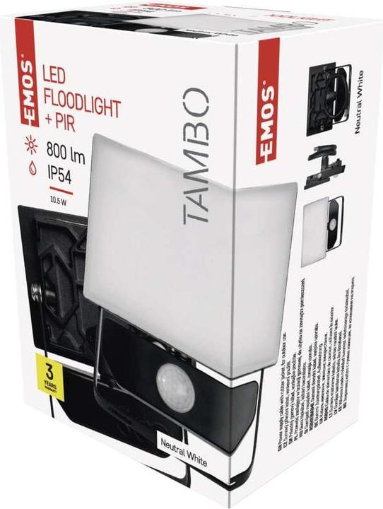 Produktbild Emos LED Flutlicht TAMBO mit Bewegungsmelder, 10,5W (800 lm)