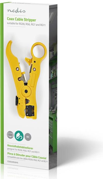 Actual product image Nedis Cable Stripping Plier - NEW | Stripper | ABS / Steel | Yellow / Black (125 mm)