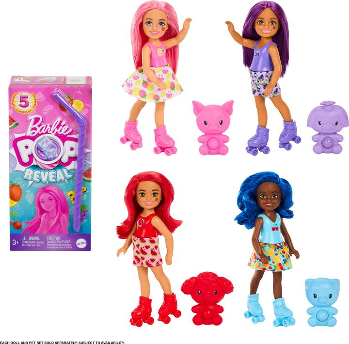 Immagine prodotto Barbie Pop! Reveal Chelsea Fruit Series Sortiment