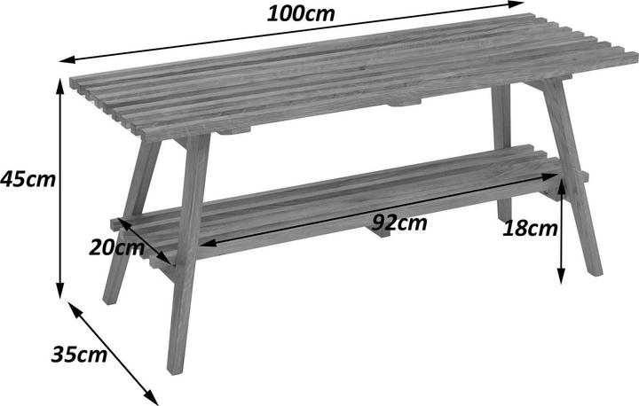 Produktbild MCA Sitzbank Schuhregal (100 cm)