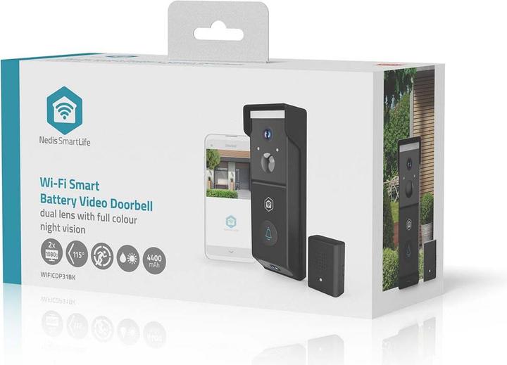 Image du produit Nedis SmartLife Video-Türsprechanlage | Batteriebetrieben | 2x Full HD 1080p | Cloud Storage (option (Sans fil)