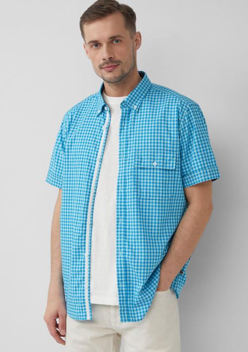 Immagine prodotto s.Oliver Hemd Regular Fit: Kariertes Hemd aus Baumwolle mit Button-Down-Kragen (M)