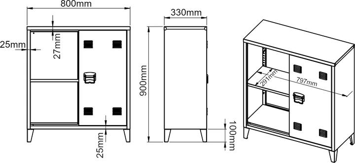 Actual product image En.Casa Oripää (80 x 33 x 90 cm)