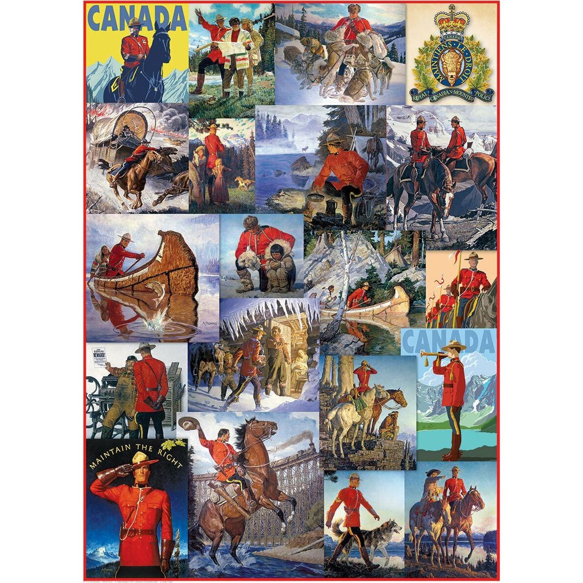 Thumbnail - Eurographics Puzzle Royal Canadian Mounted Police - Collage 1000 Teile (1000 Teile)