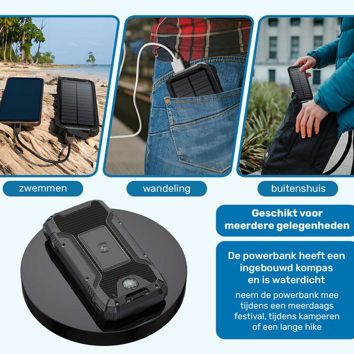 Actual product image Ishiva UFUZON Solar-Powerbank 30k