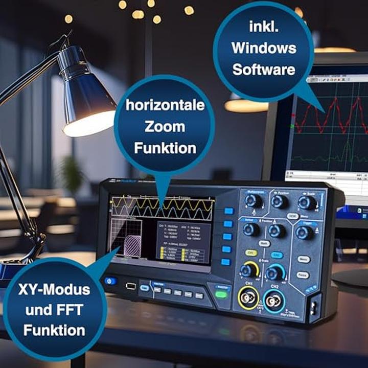 Image du produit Peaktech P 1404 Oscilloscope à mémoire numérique (CAT II 400V)