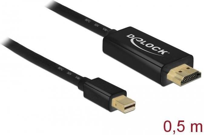 Actual product image Delock Mini DisplayPort — HDMI (Typ A) (0.50 m, DisplayPort, HDMI, 1.3)