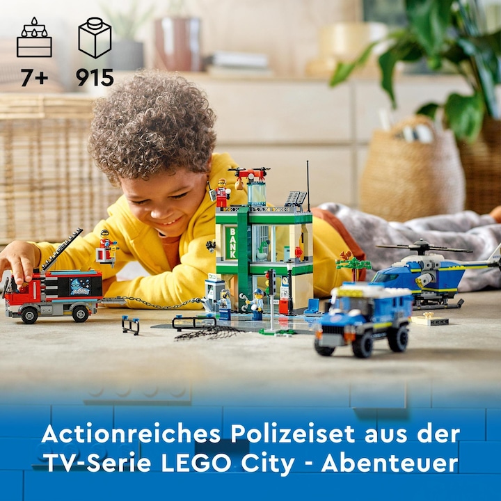 Immagine prodotto LEGO Rapina in banca con inseguimento in auto (60317, LEGO City)