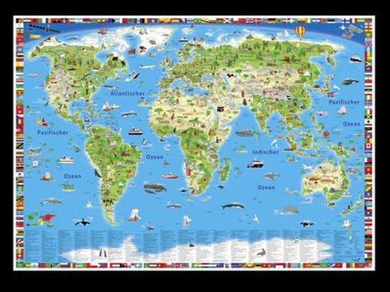 Actual product image Children's world map