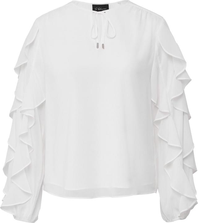 Actual product image S.Oliver Bluse Leichte Chiffonbluse mit Rüschenärmeln (46)