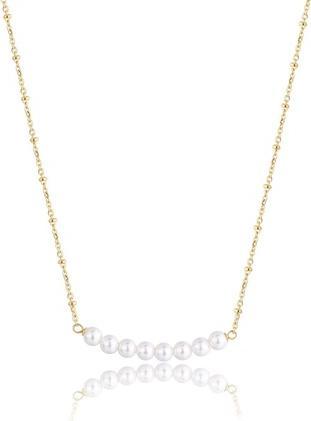Actual product image Sagapo S'AgapÃµ - Elegant gold-plated necklace with artificial pearls Wisdom SWI35