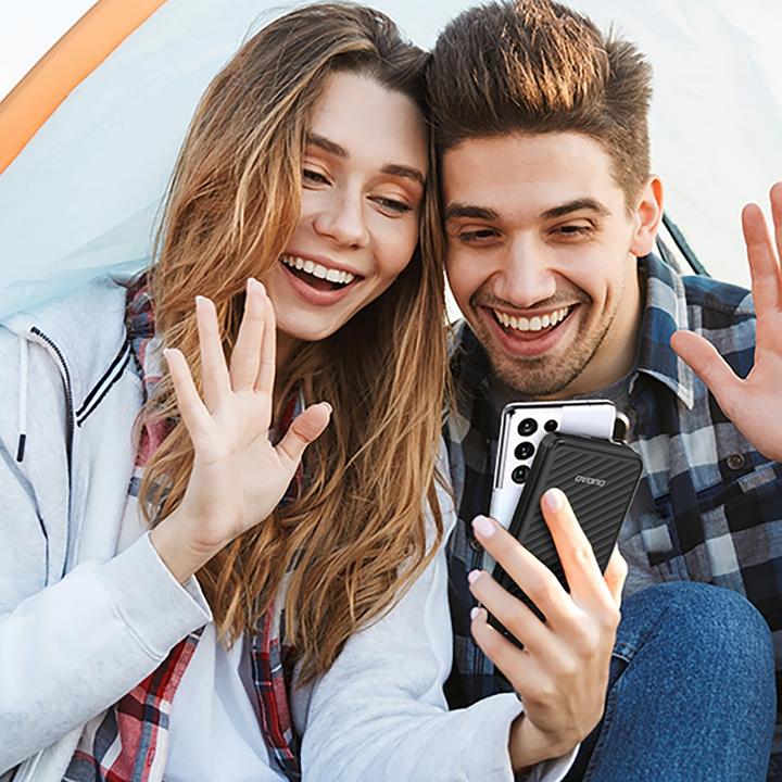 Actual product image Dudao K11 Pro 20000mAh Powerbank mit integrierten Kabeln - Schwarz (20000 mAh, 10 W)