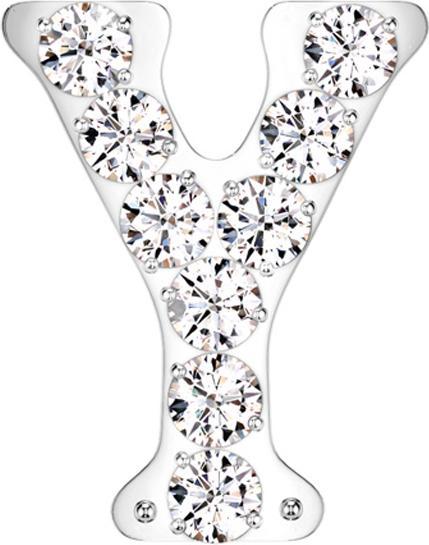 Produktbild Star Piercing Threadless silber mit Kristallen silber Buchstabe Y (ohne Messing, Titan)