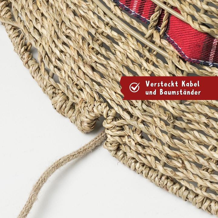 Produktbild Hermex Weihnachtsbaumkorb Tannenbaum-Kragen Christbaum-Rock Flechtkorb