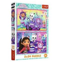 Trefl Puzzle 2 x 24 – Gabby's Dollhouse (24 Teile)
