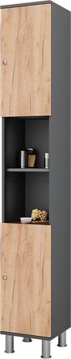 Actual product image Vicco Hochschrank Fynn, Anthrazit/Goldkraft Eiche, 30 x 190 cm