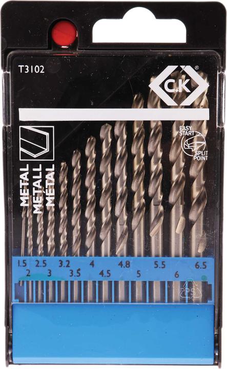 Produktbild C.K Magma HSS Metall-Spiralbohrer-Set 13 (1.5, 2, 3, 3.2, 3.5, 4, 4.5, 4.8, 5, 5.5, 6, 6.5 mm)