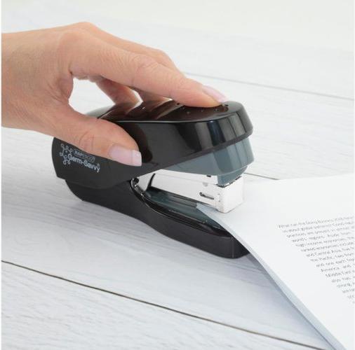 Actual product image Rapesco Flat stapler ECO Less Effort, black Stapling capacity: 35 sheets, insertion depth: 52 mm, for staple (35 Sheets)