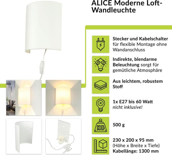 Image du produit Licht-Erlebnisse Alice (E27)