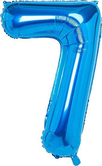 Produktbild Folienballon Blau Zahl 7 - 40cm (1 x)