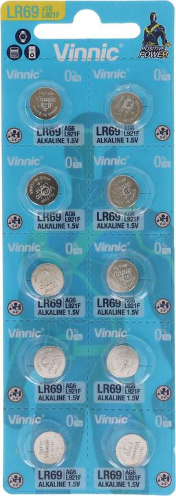 Produktbild Vinnic 10er Pack AG6, LR921, LR69, V371, SR69, L912 F, L912F (10 Stk., SR69, 29 mAh)