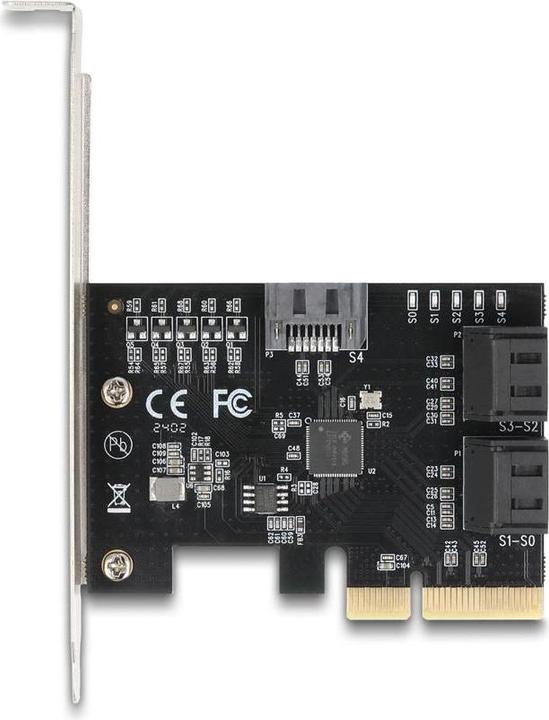 Produktbild Delock PCI Express x4 Karte zu 5 Port SATA Kontroller - Low Profile Formfaktor