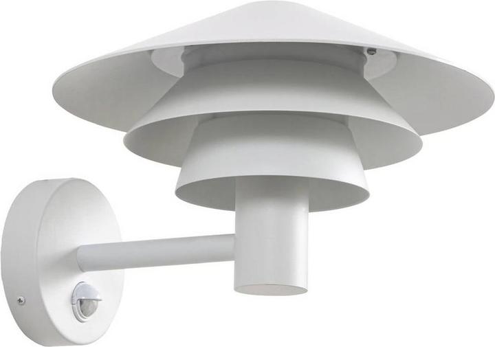 Produktbild Lucande LED-Aussenwandleuchte Montaro, weiss, IP54, Sensor (IP54)