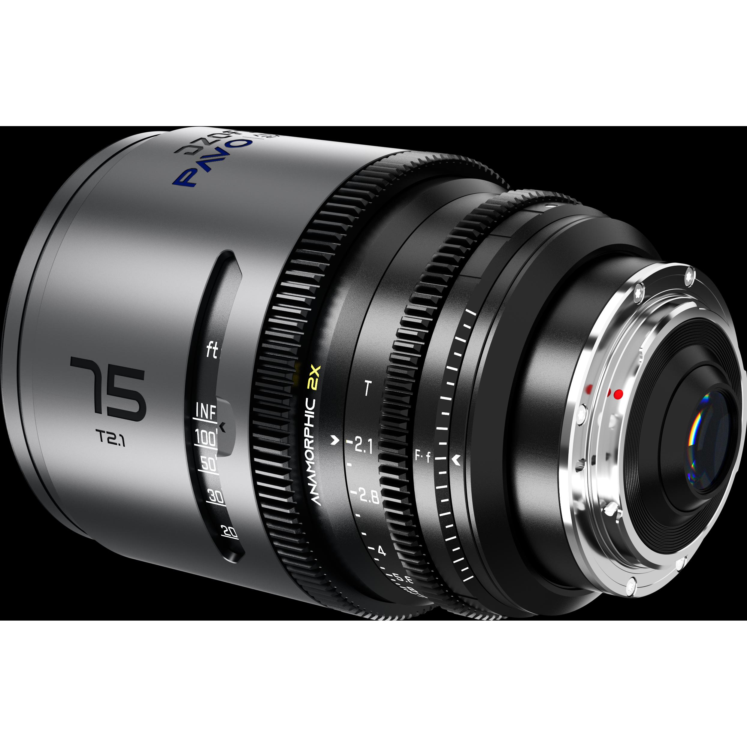 Thumbnail - Dzofilm Pavo 2x Anamorphic 75mm T2.1 for PL/EF Mount (S35) imperial - Blue Coating (PL, APS-C / DX), Objektiv, Blau