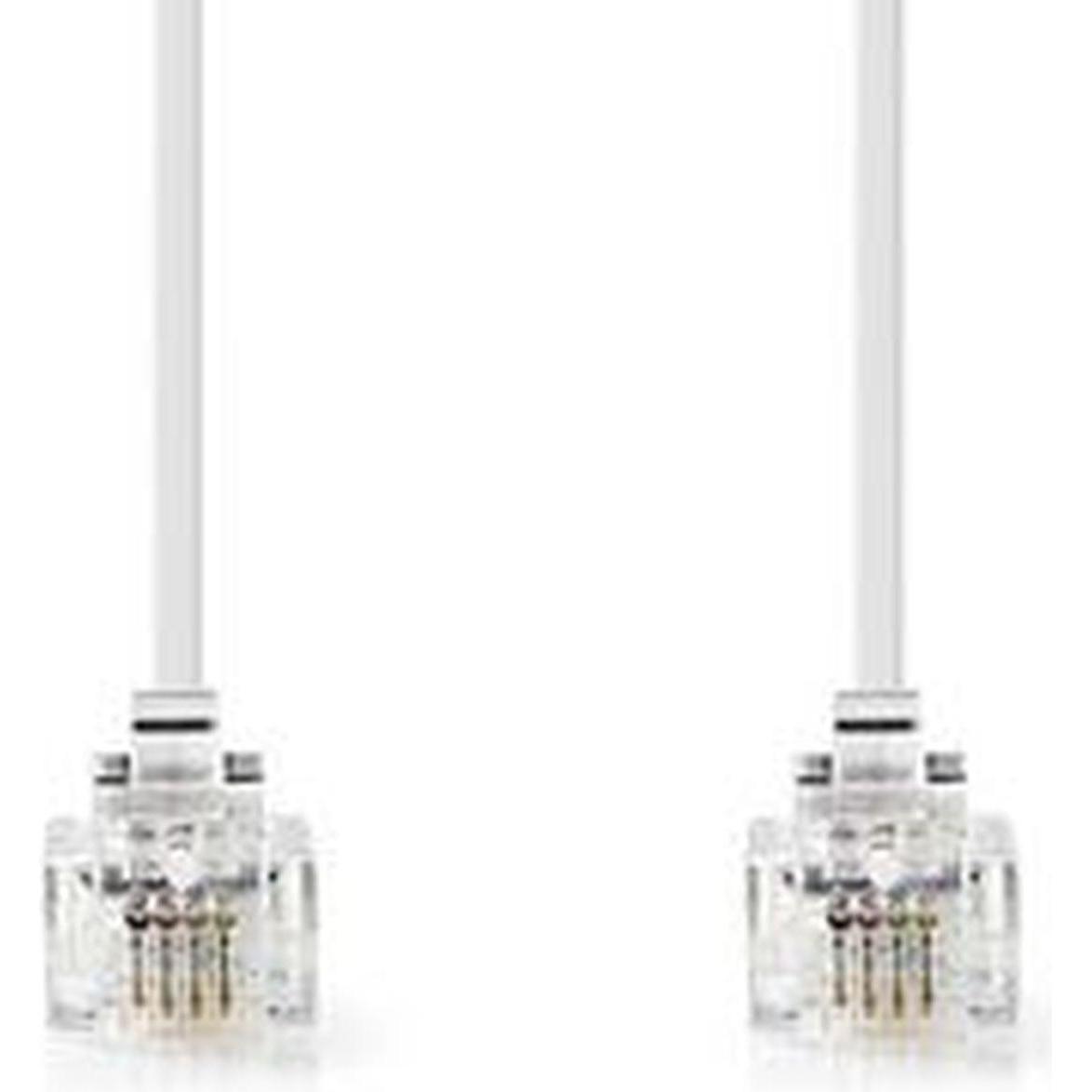 Nedis Cavo telefonico RJ11 (6P4C) maschio RJ11 (6P4C) maschio 5,00 m Design del cavo: Piatto Tipo di, Accessori per telefoni