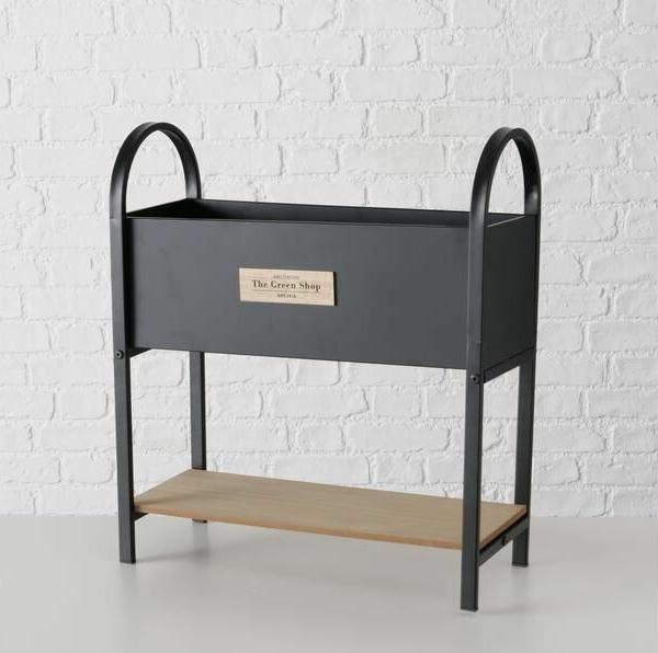 Produktbild Boltze Home Pflanzentopfhalter Zora 50 x 21 x 57 cm, Natur/Schwarz (21 cm)