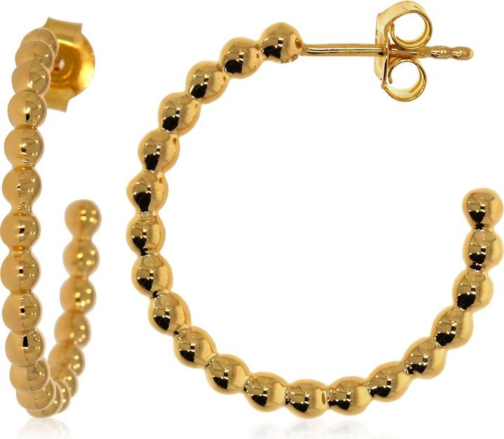 Image du produit Xen Créoles enfichables design boule dorées à l'or jaune (Argent sterling 925)