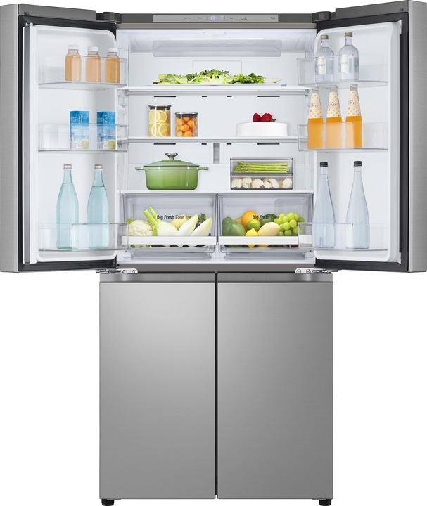 Immagine prodotto LG GMB860PYDE Frigorifero Multidoor Slim, Classe E, 530L, Wi-Fi, Total No Frost, Argento (530 l)