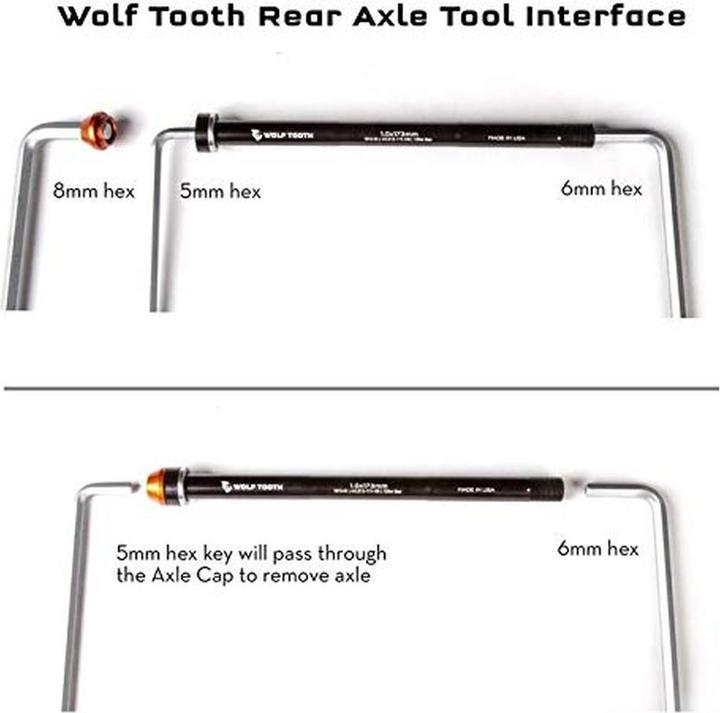 Actual product image Wolf Tooth Thru Axle, Rear 12x164mm, M12x1.5, 13mm, black